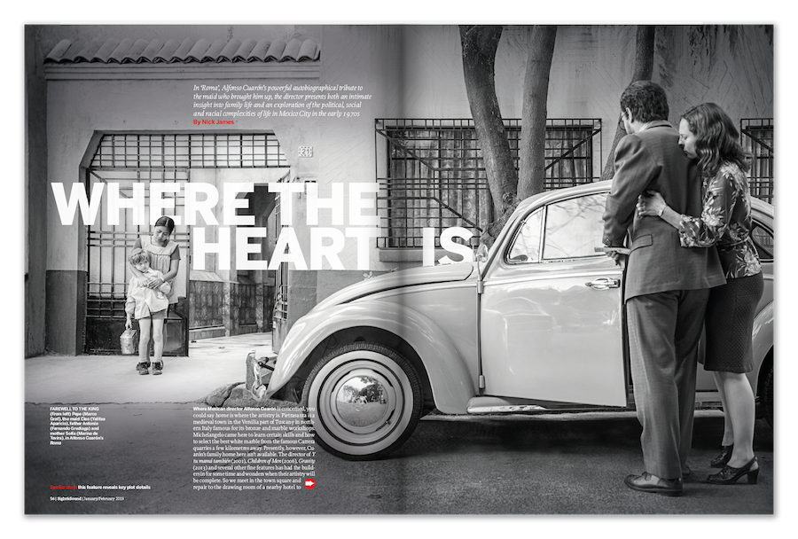 The opening spread of our Alfonso Cuáron interview feature